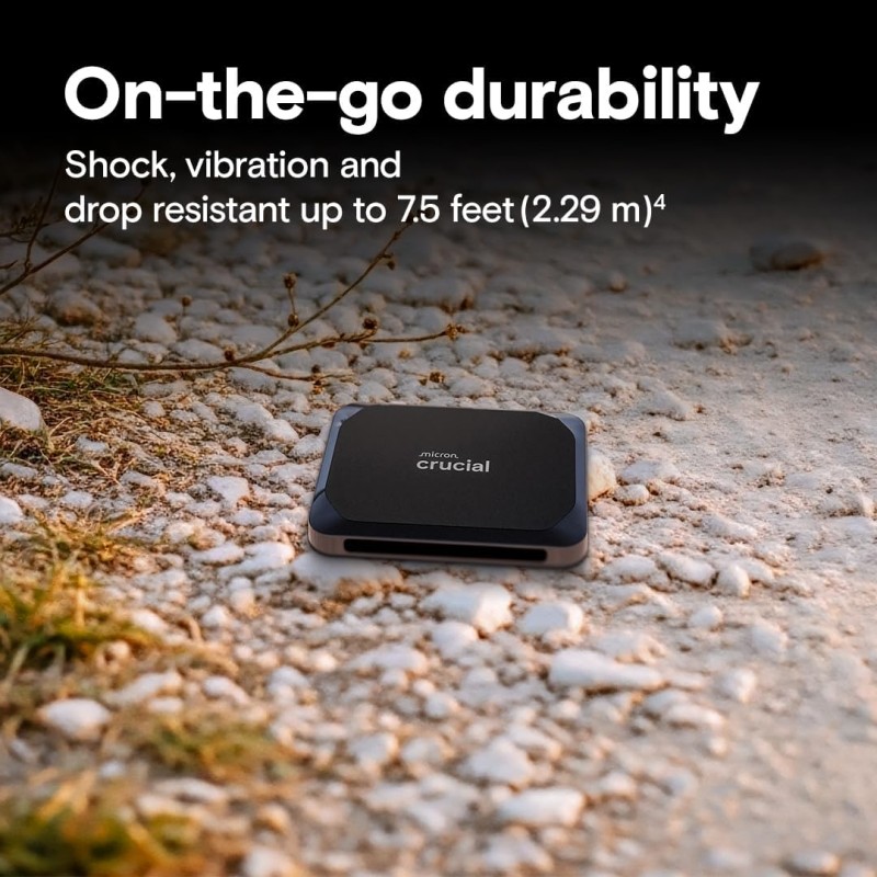 Crucial X9 SSD 1TB Esterno SSD Portatile, fino a 1050 MB/s, compatible con PC, Mac, PlayStation e Xbox, Unità a Stato Solido Esterno, USB-C 3.2 - CT1000X9SSD902 - 1TB Crucial X9 SSD 1TB Esterno SSD Portatile, fino a 1050 MB/s, compatible con PC, Mac, PlayStation e Xbox, Unità a Stato Solido Esterno, USB-C 3.2 - CT1000X9SSD902 - 1TB