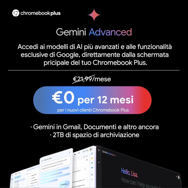 ASUS Chromebook Plus CX3402CBA#B0CH1HBYF9, Notebook Monitor 14" FHD, Display Anti-Glare, Intel Core 12ma gen i3-1215U, RAM 8GB, 128GB UFS, grafica Intel UHD, ChromeOS, Grigio - 14" | Grigio ASUS Chromebook Plus CX3402CBA#B0CH1HBYF9, Notebook Monitor 14" FHD, Display Anti-Glare, Intel Core 12ma gen i3-1215U, RAM 8GB, 128GB UFS, grafica Intel UHD, ChromeOS, Grigio - 14" | Grigio