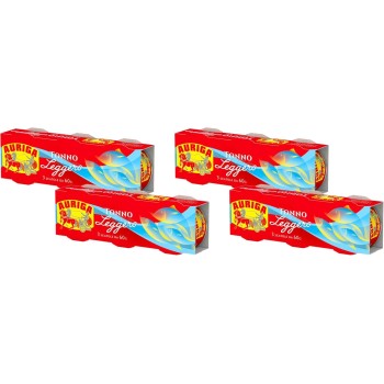 Tonno Auriga leggero 60grx3 (Confezione da 4) - 180 g (Confezione da 4)