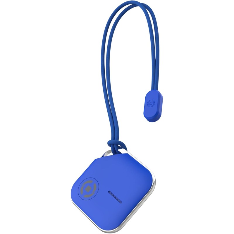 Celly Smartfinder Blue, Trova Ogetti GPS Compatibile con IOS, GPS Auto Localizzatore con App Dov'è, Mini GPS Tracker per Auto, Chiavi, Zaini - Blue
