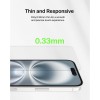 Belkin ScreenForce TemperedGlass Proteggi schermo antimicrobico, pellicola protettiva, vetro temprato per iPhone 15/14 Pro, trasparente, antigraffio, include supporto per un'applicazione senza bolle