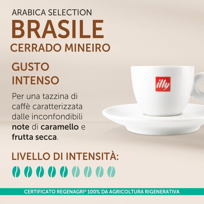 Illy Arabica Selection Brazil Cerrado Mineiro Ground Coffee - 100% Regenerative Agriculture - 1 Jar 250g - 250 g (Confezione da 1) Illy Arabica Selection Brazil Cerrado Mineiro Ground Coffee - 100% Regenerative Agriculture - 1 Jar 250g - 250 g (Confezione da 1)