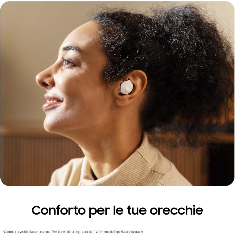 Samsung Galaxy Buds FE Cuffie Bluetooth True Wireless, Cancellazione attiva dei rumori (ANC), Fit Ergonomico, 3 Microfoni, Controlli touch, Bassi profondi, Graphite 2023 [Versione Italiana] - Graphite