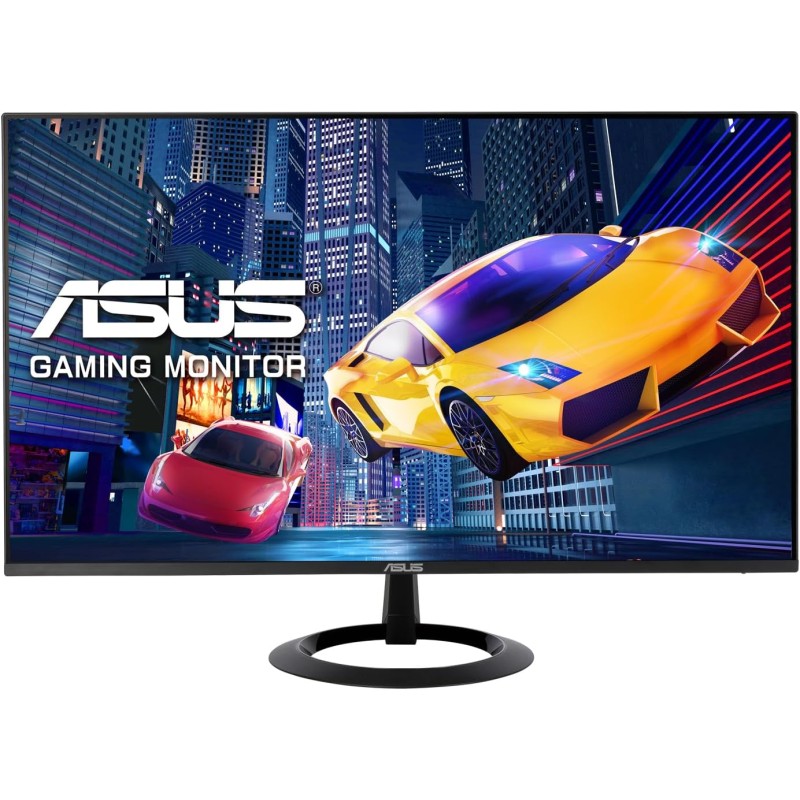 ASUS VZ27EHF Monitor Gaming Eye Care da 27” pollici, Full HD (1920x1080), IPS, Frameless, 100 Hz, Adaptative-Sync, Tempo di Risposta 1 ms, HDMI, Filtro Luci Blu, Antisfarfallio, Nero