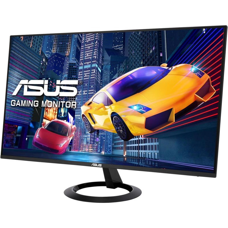 ASUS VZ27EHF Monitor Gaming Eye Care da 27” pollici, Full HD (1920x1080), IPS, Frameless, 100 Hz, Adaptative-Sync, Tempo di Risposta 1 ms, HDMI, Filtro Luci Blu, Antisfarfallio, Nero