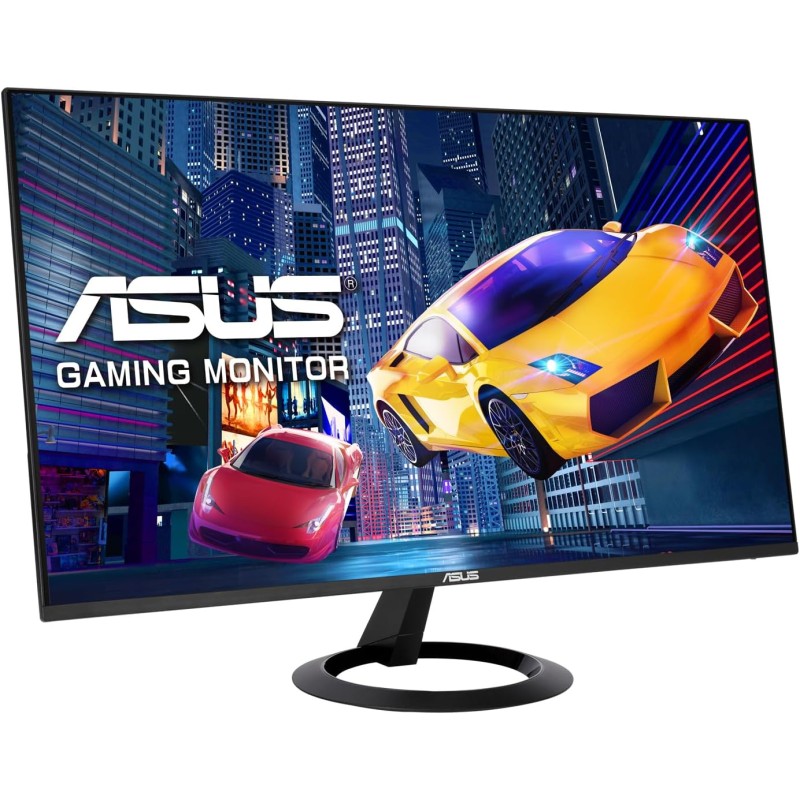 ASUS VZ27EHF Monitor Gaming Eye Care da 27” pollici, Full HD (1920x1080), IPS, Frameless, 100 Hz, Adaptative-Sync, Tempo di Risposta 1 ms, HDMI, Filtro Luci Blu, Antisfarfallio, Nero
