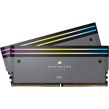 CORSAIR DOMINATOR TITANIUM RGB DDR5 32GB (2x16GB) DDR5 6000MHz CL30 AMD EXPO Intel XMP iCUE Memoria Compatibile per Computer - Grigio (CMP32GX5M2B6000Z30) - 32GB (2x16GB)
