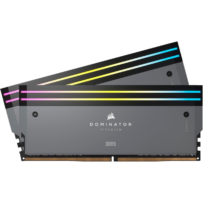 CORSAIR DOMINATOR TITANIUM RGB DDR5 32GB (2x16GB) DDR5 6000MHz CL30 AMD EXPO Intel XMP iCUE Memoria Compatibile per Computer - Grigio (CMP32GX5M2B6000Z30) - 32GB (2x16GB) CORSAIR DOMINATOR TITANIUM RGB DDR5 32GB (2x16GB) DDR5 6000MHz CL30 AMD EXPO Intel XMP iCUE Memoria Compatibile per Computer - Grigio (CMP32GX5M2B6000Z30) - 32GB (2x16GB)