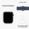 Apple Watch Series 9 GPS + Cellular 41mm Smartwatch con cassa in acciaio inossidabile color argento e Cinturino Sport blu tempesta - M/L. Fitness tracker, app Livelli O₂, display Retina always-on - Cassa da 41 mm Argento/blu tempesta Apple Watch Series 9 GPS + Cellular 41mm Smartwatch con cassa in acciaio inossidabile color argento e Cinturino Sport blu tempesta - M/L. Fitness tracker, app Livelli O₂, display Retina always-on - Cassa da 41 mm Argento/blu tempesta
