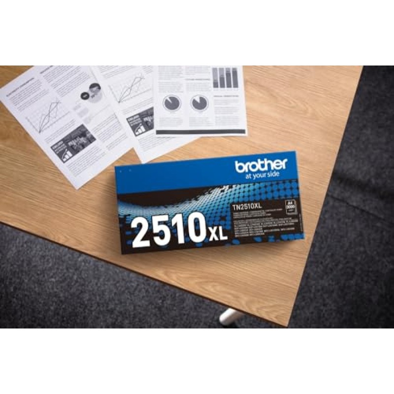 Brother TN2510XL Toner, Alta Capacità, Fino a 3000 Pagine per Stampanti HLL2865DW, MFCL2960DW e MFCL2980DW, Nero