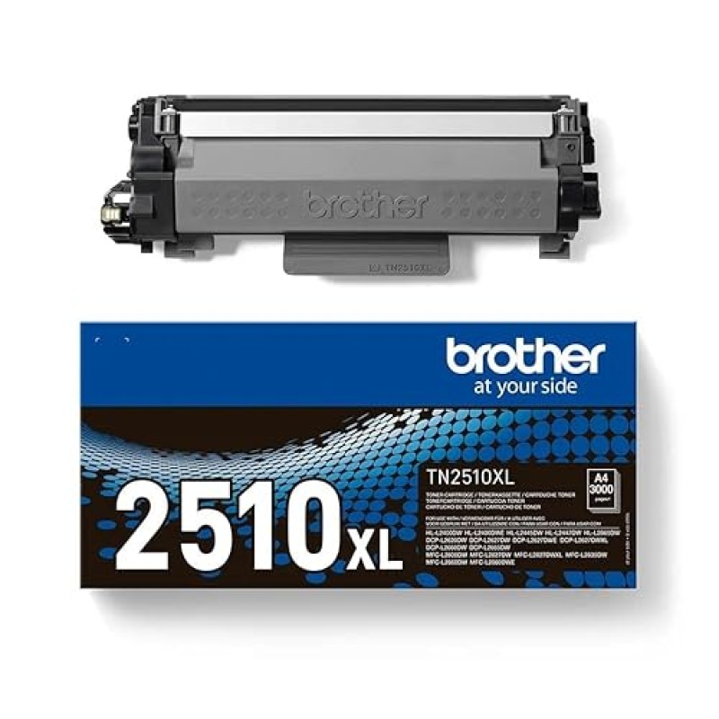 Brother TN2510XL Toner, Alta Capacità, Fino a 3000 Pagine per Stampanti HLL2865DW, MFCL2960DW e MFCL2980DW, Nero