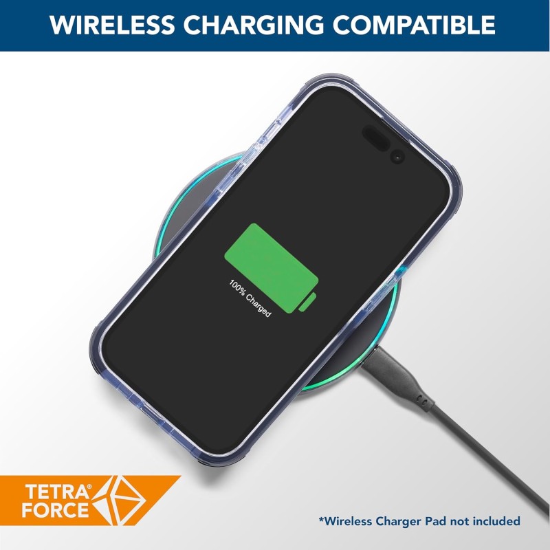 cellularline - Tetra Force Strong Guard - iPhone 15 - Custodia flessibile Ultra-Protettiva, Anti-Shock con Tecnologia Antibatterica Integrata - Trasparente