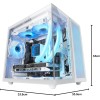 Mars Gaming MC-NOVAM, Case Compatto Custom MicroATX, Vetro Temperato Continuo Doppia Finestra, Telaio Modulare Doppia Camera, Griglia Frontale, Supporto Raffreddamento Liquido, Connettore USB-C,Bianco Mars Gaming MC-NOVAM, Case Compatto Custom MicroATX, Vetro Temperato Continuo Doppia Finestra, Telaio Modulare Doppia Camera, Griglia Frontale, Supporto Raffreddamento Liquido, Connettore USB-C,Bianco