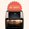 Avilia Forno Multifunzione Friggitrice ad Aria XXL 14Litri - 50 pezzi di carta da forno in omaggio, Air Fryer Risparmio Energetico, Senza Olio con 10 Funzioni su LED Display,1700W
