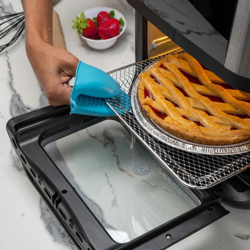 Avilia Forno Multifunzione Friggitrice ad Aria XXL 14Litri - 50 pezzi di carta da forno in omaggio, Air Fryer Risparmio Energetico, Senza Olio con 10 Funzioni su LED Display,1700W