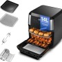Avilia Forno Multifunzione Friggitrice ad Aria XXL 14Litri - 50 pezzi di carta da forno in omaggio, Air Fryer Risparmio Energetico, Senza Olio con 10 Funzioni su LED Display,1700W