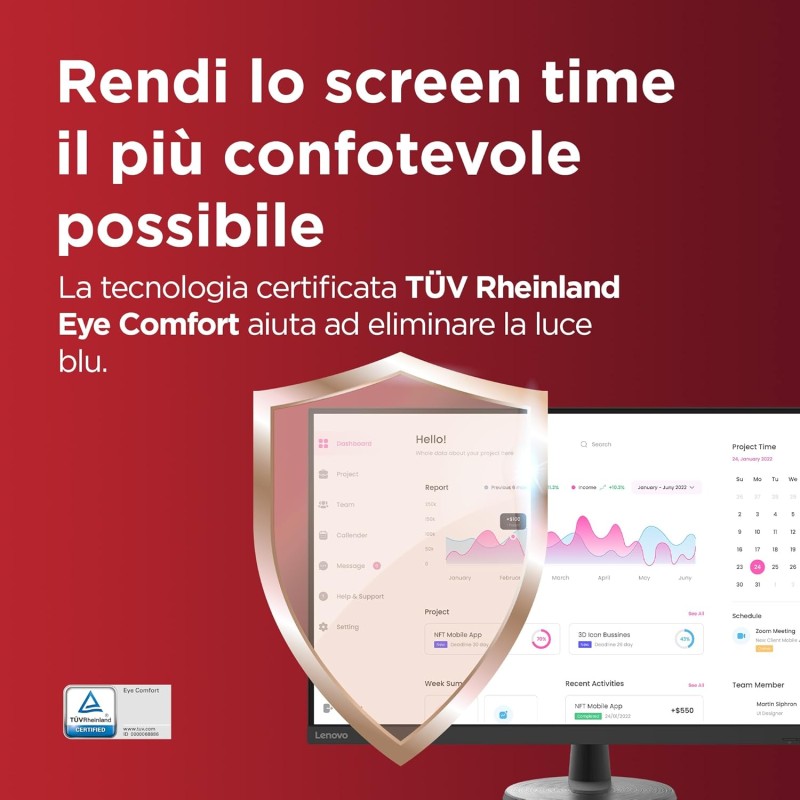 Lenovo D32-45 Monitor - Display 31.5 pollici FullHD (1920 x 1080, VA, 4ms, 60Hz, Cavo HDMI, Input HDMI + VGA) - Raven Black - Esclusiva Amazon - FHD | 60Hz