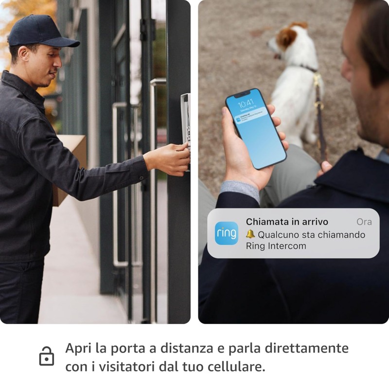 Ring Intercom di Amazon | Trasforma il tuo citofono in un sistema intelligente con apertura a distanza, audio bidirezionale, accesso per gli ospiti | Facile da installare | Compatibile con Alexa Ring Intercom di Amazon | Trasforma il tuo citofono in un sistema intelligente con apertura a distanza, audio bidirezionale, accesso per gli ospiti | Facile da installare | Compatibile con Alexa