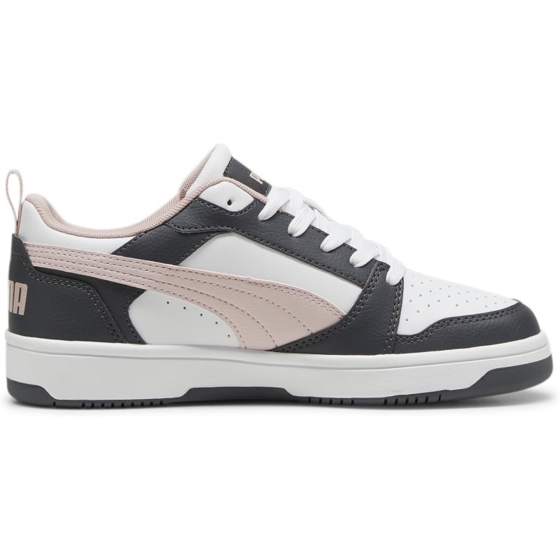 PUMA Rebound V6 Low SneakerUnisex - Adulto - 44.5 EU Strong Gray Mauve Mist Puma White