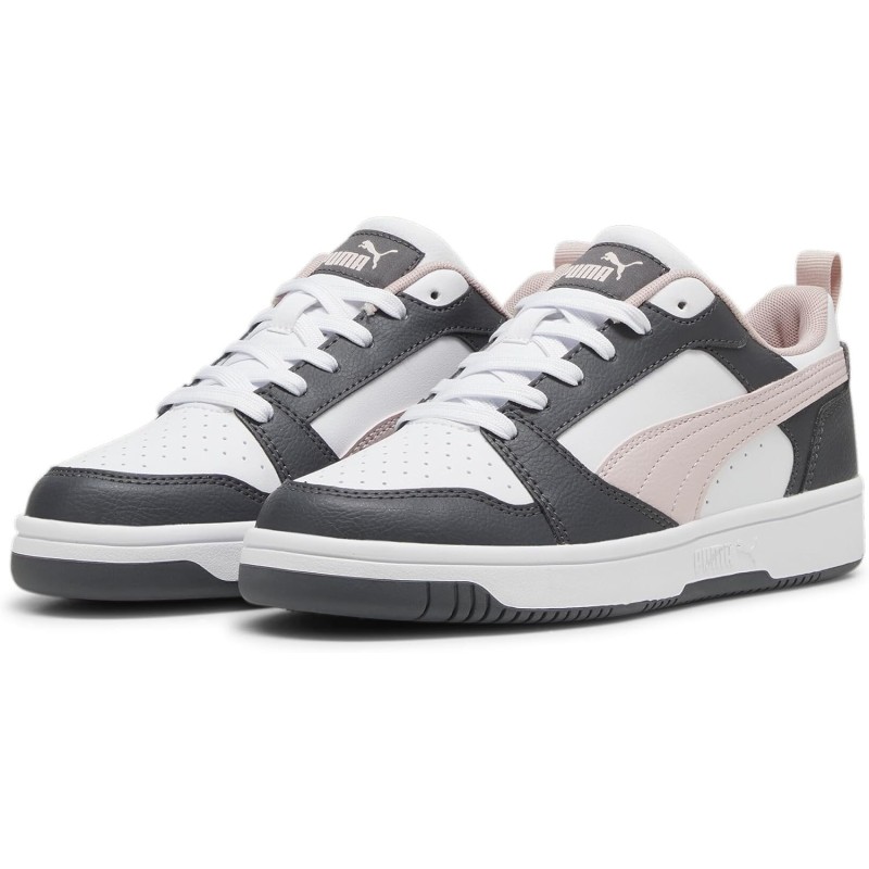 PUMA Rebound V6 Low SneakerUnisex - Adulto - 48.5 EU Strong Gray Mauve Mist Puma White PUMA Rebound V6 Low SneakerUnisex - Adulto - 48.5 EU Strong Gray Mauve Mist Puma White
