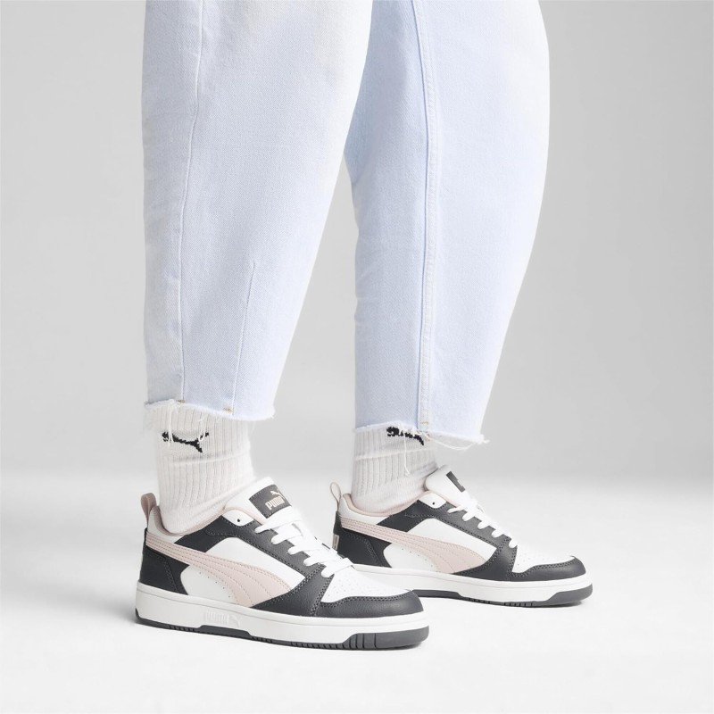 PUMA Rebound V6 Low SneakerUnisex - Adulto - 48.5 EU Strong Gray Mauve Mist Puma White PUMA Rebound V6 Low SneakerUnisex - Adulto - 48.5 EU Strong Gray Mauve Mist Puma White