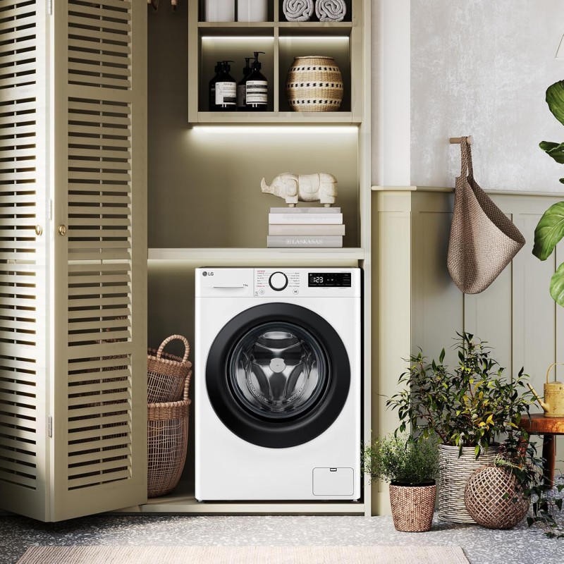 LG AI DD D4R3009NSWB Lavasciuga 9 / 6kg Serie R3 Classe A-10%/D, Lavatrice e Asciugatrice Insieme, 1400 giri, Lavaggio a Vapore, Eco Hybrid, Allergy Care, Motore Inverter Direct Drive, Bianca LG AI DD D4R3009NSWB Lavasciuga 9 / 6kg Serie R3 Classe A-10%/D, Lavatrice e Asciugatrice Insieme, 1400 giri, Lavaggio a Vapore, Eco Hybrid, Allergy Care, Motore Inverter Direct Drive, Bianca