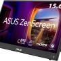 ASUS ZenScreen MB16AHV Monitor Portatile da 16” pollici (15,6), Full HD (1920 x 1080), IPS, HDMI, USB Type-C, Filtro Luci Blu, Superficie Antiriflesso, Trattamento Antibatterico, Nero
