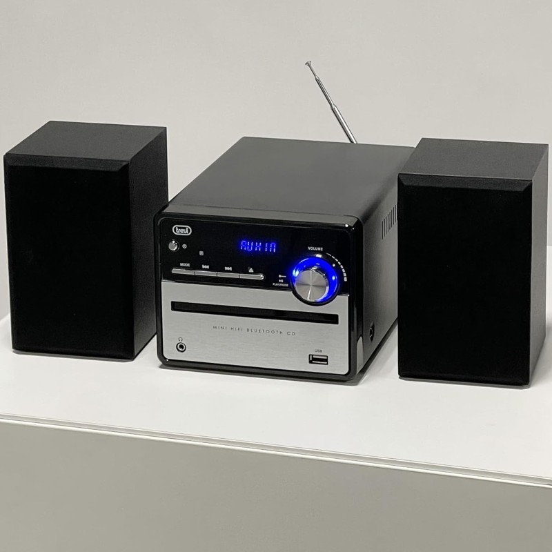 Trevi HCX 10F6 Sistema Hi-Fi 20W, Stereo Digitale Compatto con Radio FM, Lettore CD/MP3 USB, Wireless, Ingresso RCA AUX, 5 Equalizzazioni Audio, Telecomando Full Function, Display LCD Blu Trevi HCX 10F6 Sistema Hi-Fi 20W, Stereo Digitale Compatto con Radio FM, Lettore CD/MP3 USB, Wireless, Ingresso RCA AUX, 5 Equalizzazioni Audio, Telecomando Full Function, Display LCD Blu