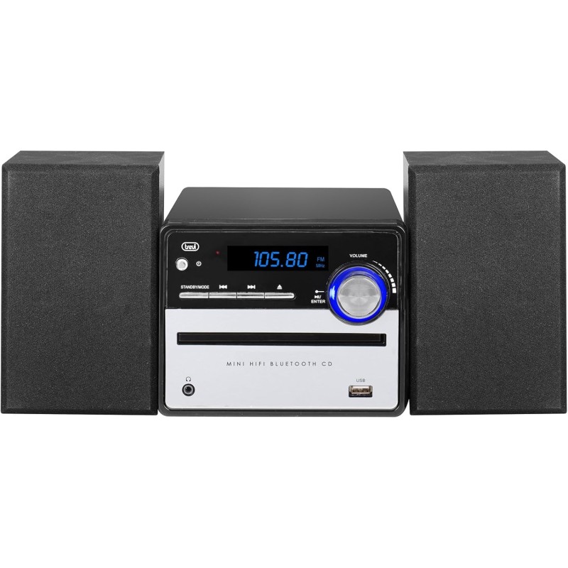 Trevi HCX 10F6 Sistema Hi-Fi 20W, Stereo Digitale Compatto con Radio FM, Lettore CD/MP3 USB, Wireless, Ingresso RCA AUX, 5 Equalizzazioni Audio, Telecomando Full Function, Display LCD Blu Trevi HCX 10F6 Sistema Hi-Fi 20W, Stereo Digitale Compatto con Radio FM, Lettore CD/MP3 USB, Wireless, Ingresso RCA AUX, 5 Equalizzazioni Audio, Telecomando Full Function, Display LCD Blu