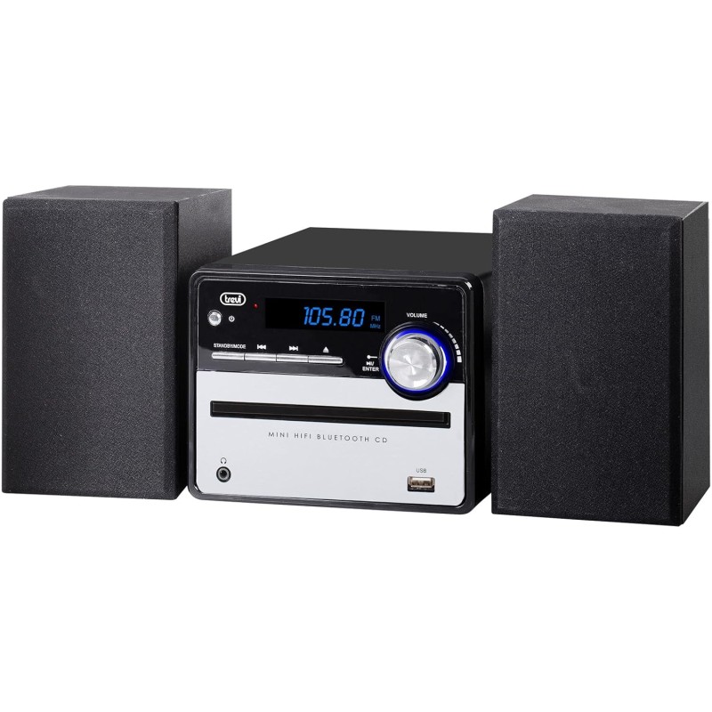 Trevi HCX 10F6 Sistema Hi-Fi 20W, Stereo Digitale Compatto con Radio FM, Lettore CD/MP3 USB, Wireless, Ingresso RCA AUX, 5 Equalizzazioni Audio, Telecomando Full Function, Display LCD Blu Trevi HCX 10F6 Sistema Hi-Fi 20W, Stereo Digitale Compatto con Radio FM, Lettore CD/MP3 USB, Wireless, Ingresso RCA AUX, 5 Equalizzazioni Audio, Telecomando Full Function, Display LCD Blu
