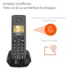 Gigaset PURE 120 - Telefono cordless - Protezione dalle chiamate indesiderate, Nero Antracite [Compatibile in IT, DE, FR, NL, BE, CHE, AUT] - Singolo