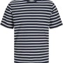 JACK & JONES Jjeorganic Basic Tee SS O-Neck Noos T-Shirt Uomo - S Navy Blazer/Stripes: Cloud Dancer