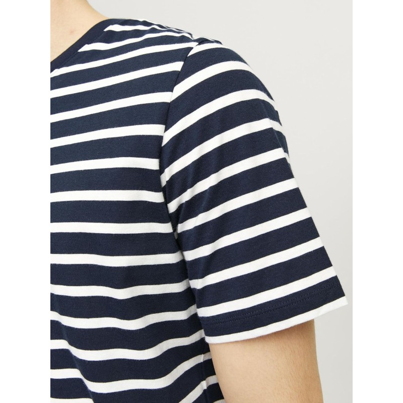 JACK & JONES Jjeorganic Basic Tee SS O-Neck Noos T-Shirt Uomo - XS Navy Blazer/Stripes: Cloud Dancer JACK & JONES Jjeorganic Basic Tee SS O-Neck Noos T-Shirt Uomo - XS Navy Blazer/Stripes: Cloud Dancer