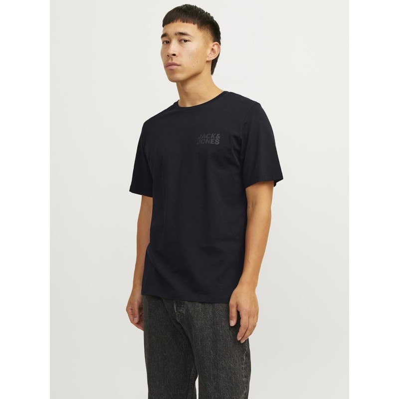 JACK & JONES Jjecorp Logo Tee SS O-Neck Noos T-Shirt Uomo - L Black/Detail: Small Print/Black JACK & JONES Jjecorp Logo Tee SS O-Neck Noos T-Shirt Uomo - L Black/Detail: Small Print/Black