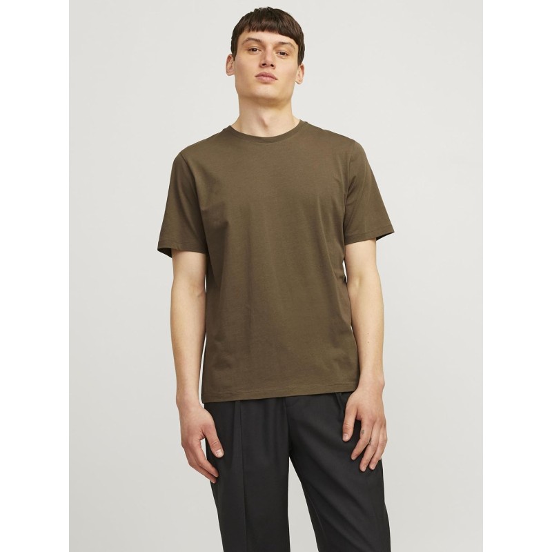 JACK & JONES Jjeorganic Basic Tee SS O-Neck Noos T-Shirt Uomo - XXL Canteen
