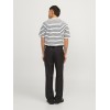JACK & JONES Jjeorganic Basic Tee SS O-Neck Noos T-Shirt Uomo - XXL Cloud Dancer/Stripes: Navy Blazer