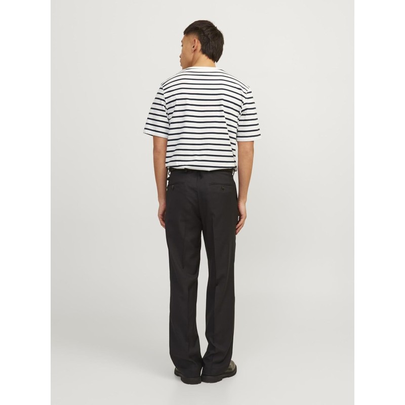 JACK & JONES Jjeorganic Basic Tee SS O-Neck Noos T-Shirt Uomo - XXL Cloud Dancer/Stripes: Navy Blazer