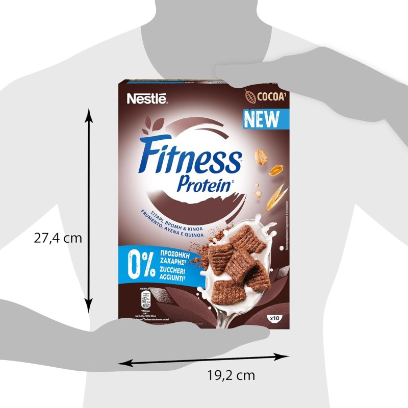 FITNESS Protein Cacao Cereali Integrali con Frumento, Avena e Quinoa 310g FITNESS Protein Cacao Cereali Integrali con Frumento, Avena e Quinoa 310g