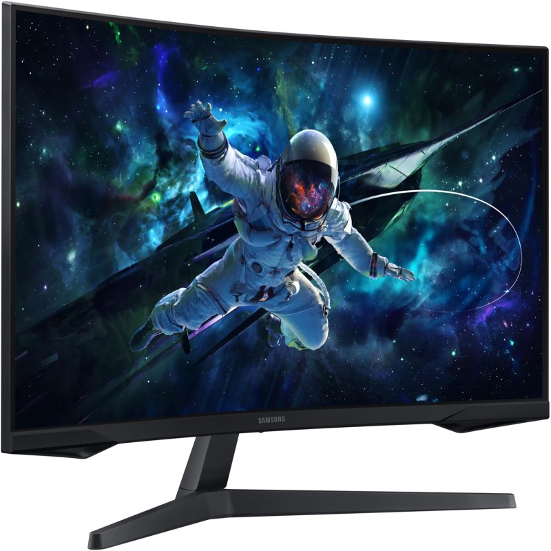 Samsung Monitor Gaming Odyssey G5 (S32CG554), Curvo (1000R), 32", 2560x1440 (WQHD 2K), HDR10, VA, 165 Hz, 1 ms (MPRT), FreeSync, HDMI, Display Port, Ingresso Audio, Flicker Free, Eye Saver Mode - 32'' Samsung Monitor Gaming Odyssey G5 (S32CG554), Curvo (1000R), 32", 2560x1440 (WQHD 2K), HDR10, VA, 165 Hz, 1 ms (MPRT), FreeSync, HDMI, Display Port, Ingresso Audio, Flicker Free, Eye Saver Mode - 32''