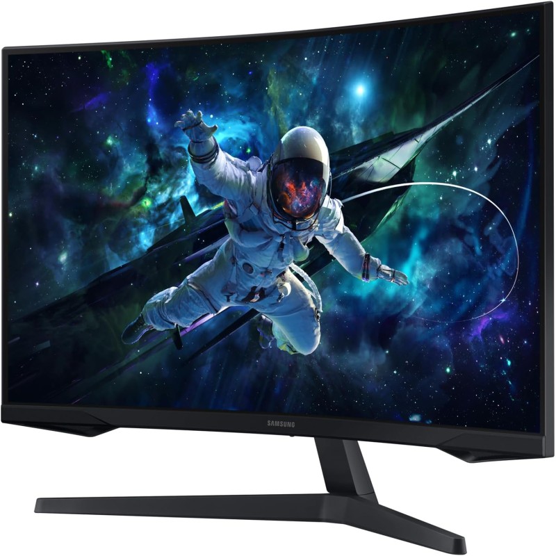 Samsung Monitor Gaming Odyssey G5 (S32CG554), Curvo (1000R), 32", 2560x1440 (WQHD 2K), HDR10, VA, 165 Hz, 1 ms (MPRT), FreeSync, HDMI, Display Port, Ingresso Audio, Flicker Free, Eye Saver Mode - 32'' Samsung Monitor Gaming Odyssey G5 (S32CG554), Curvo (1000R), 32", 2560x1440 (WQHD 2K), HDR10, VA, 165 Hz, 1 ms (MPRT), FreeSync, HDMI, Display Port, Ingresso Audio, Flicker Free, Eye Saver Mode - 32''