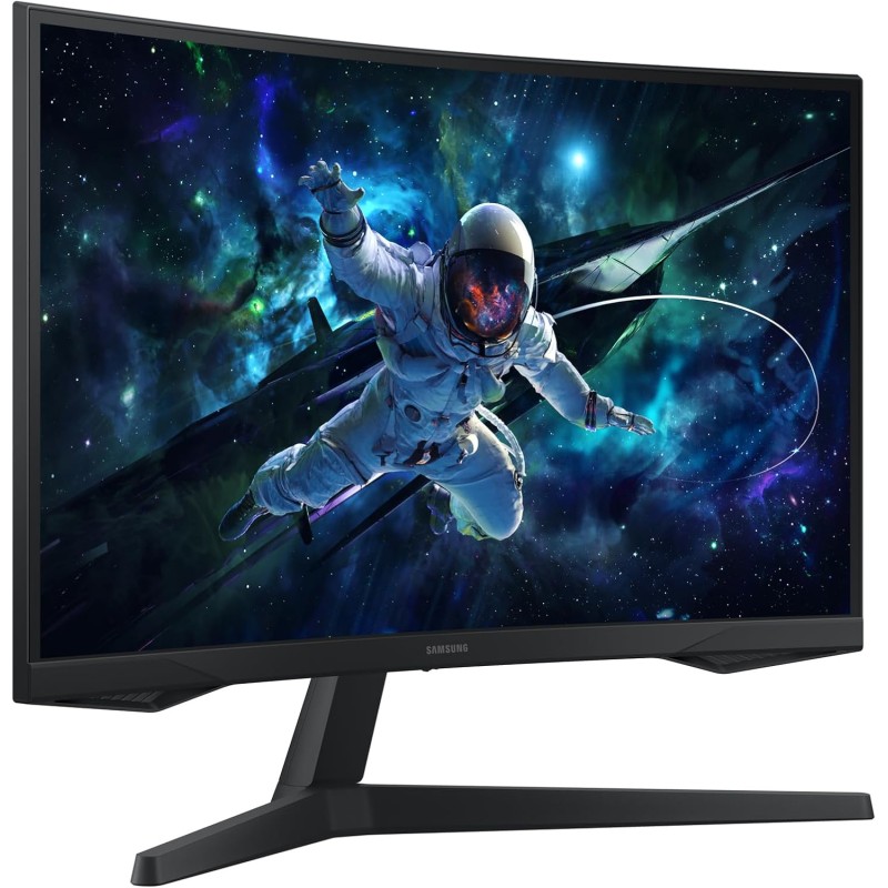 Samsung Monitor Gaming Odyssey G5 (S27CG554), Curvo (1000R), 27", 2560x1440 (WQHD 2K), HDR10, VA, 165 Hz, 1 ms (MPRT), FreeSync, HDMI, Display Port, Ingresso Audio, Flicker Free, Eye Saver Mode - 27''