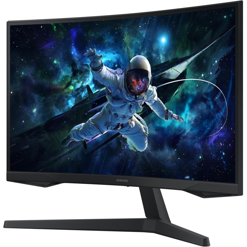 Samsung Monitor Gaming Odyssey G5 (S27CG554), Curvo (1000R), 27", 2560x1440 (WQHD 2K), HDR10, VA, 165 Hz, 1 ms (MPRT), FreeSync, HDMI, Display Port, Ingresso Audio, Flicker Free, Eye Saver Mode - 27''
