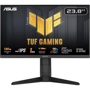ASUS TUF Gaming VG249QL3A Monitor Gaming da 24” pollici (23.8), Full HD (1920x1080), 180Hz, IPS veloce, ELMB, Tempo di Risposta 1ms (GTG), FreeSync Premium, G-Sync, Variable Overdrive, 99% sRGB, Nero - 24"