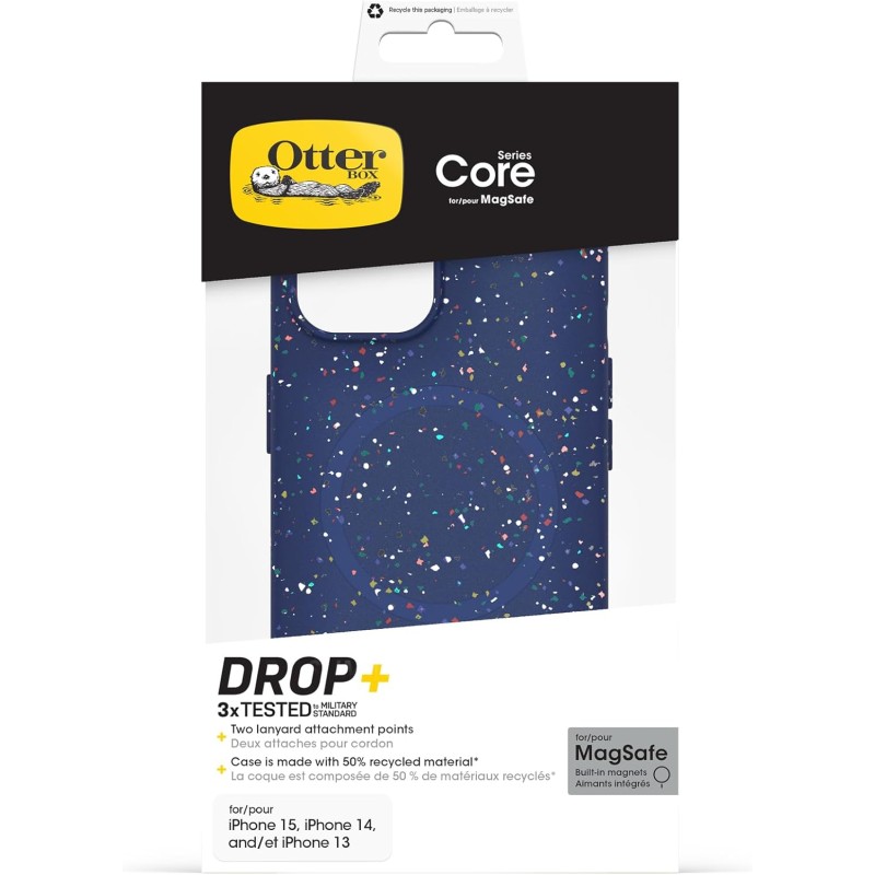 OtterBox Cover per iPhone 16e, 15, 14, 13 Serie Core per MagSafe, resistente a shock e cadute, ultra sottile, protettiva, testata 3x norme MIL-STD 810G, Blu - iPhone 15 / iPhone 14 / iPhone 13 Blu OtterBox Cover per iPhone 16e, 15, 14, 13 Serie Core per MagSafe, resistente a shock e cadute, ultra sottile, protettiva, testata 3x norme MIL-STD 810G, Blu - iPhone 15 / iPhone 14 / iPhone 13 Blu