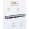 NOVOO USB C Hub with HDMI 4K, 100W PD, 3 USB Data Ports USB C 5Gbps Dock USB C Adapter for iPhone 15/15 Pro, MacBook Pro/Air M1 M2, iPad Pro, Surface, XPS, Thinkpad, Galaxy and More