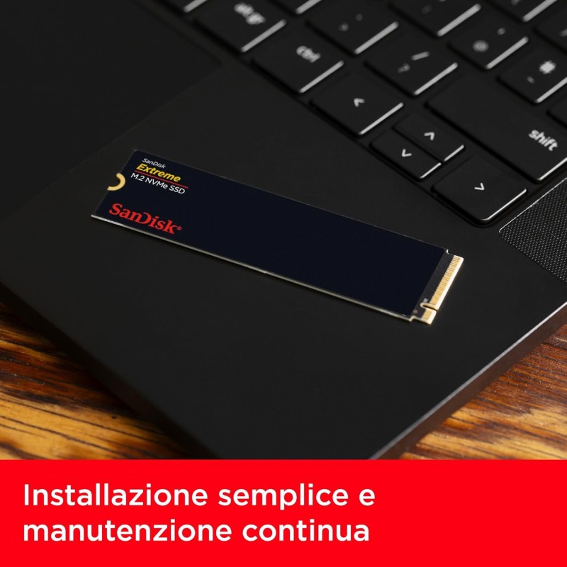 SanDisk Extreme 2TB, SSD Interno M.2 2280 NVMe SSD, PCIe Gen 4 con velocità di lettura fino a 5150 MB/s, Tecnologia nCache 4.0, - 2TB SanDisk Extreme 2TB, SSD Interno M.2 2280 NVMe SSD, PCIe Gen 4 con velocità di lettura fino a 5150 MB/s, Tecnologia nCache 4.0, - 2TB