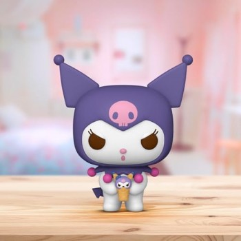 Funko Pop! Sanrio: HK - Kuromi - Hello Kitty - Figura in Vinile da Collezione - Idea Regalo - Merchandising Ufficiale - Giocattoli per Bambini e Adulti - Cartoons Fans - Figura per i Collezionisti - Standard Size Bianco E Nero