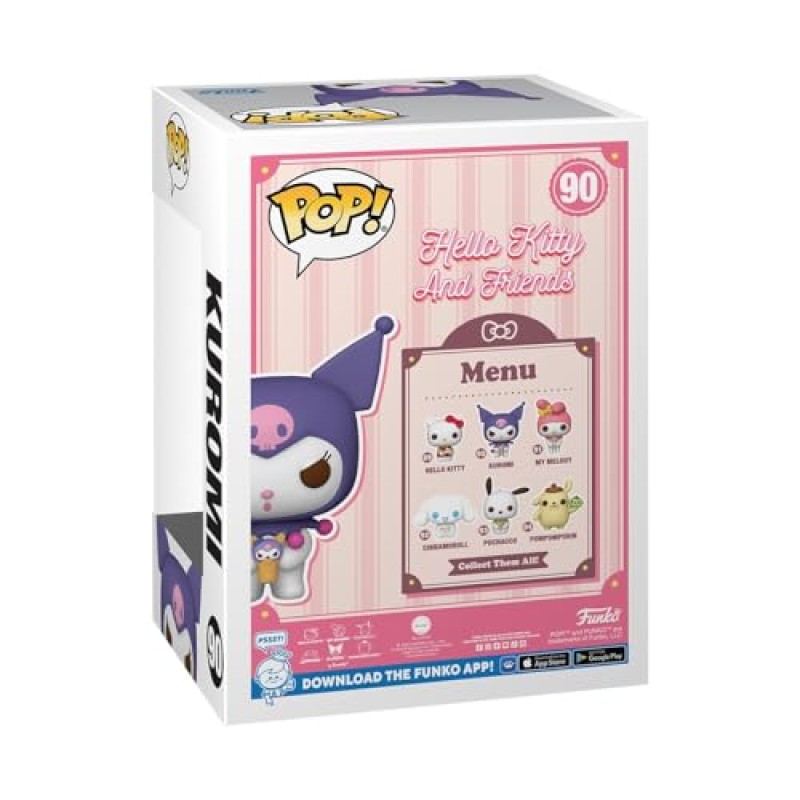 Funko Pop! Sanrio: HK - Kuromi - Hello Kitty - Figura in Vinile da Collezione - Idea Regalo - Merchandising Ufficiale - Giocattoli per Bambini e Adulti - Cartoons Fans - Figura per i Collezionisti - Standard Size Bianco E Nero