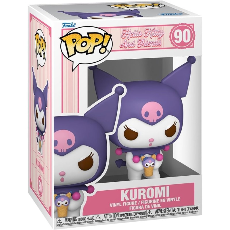 Funko Pop! Sanrio: HK - Kuromi - Hello Kitty - Figura in Vinile da Collezione - Idea Regalo - Merchandising Ufficiale - Giocattoli per Bambini e Adulti - Cartoons Fans - Figura per i Collezionisti - Standard Size Bianco E Nero