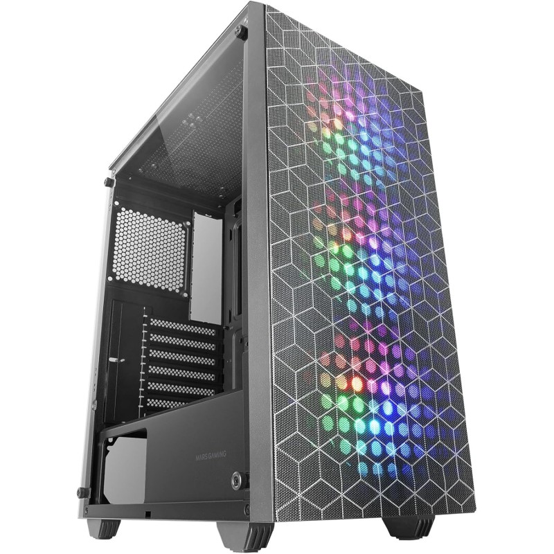 Mars Gaming MC-MAG, Case Gaming ATX, Pannello Laterale Completo Vetro Temperato, Doppia Griglia Magnetica Antipolvere Anteriore + Superiore, 3x Ventole FRGB 120mm, Raffreddamento Liquido 360mm, Nero Mars Gaming MC-MAG, Case Gaming ATX, Pannello Laterale Completo Vetro Temperato, Doppia Griglia Magnetica Antipolvere Anteriore + Superiore, 3x Ventole FRGB 120mm, Raffreddamento Liquido 360mm, Nero